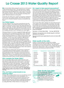 La Crosse 2013 Water Quality Report T