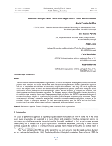 Foucault’s Perspective of Performance Appraisal in Public Administration Amélia Ferreira-da-Silva