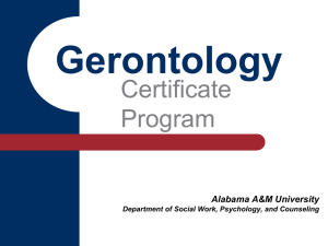 Gerontology  Certificate Program