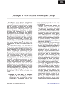 Challenges in RNA Structural Modeling and Design were highlighted: