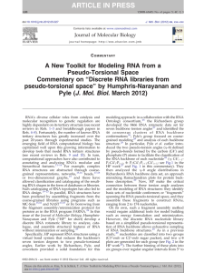 A New Toolkit for Modeling RNA from a Pseudo-Torsional Space Commentary on