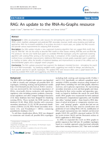 RAG: An update to the RNA-As-Graphs resource Open Access Joseph A Izzo