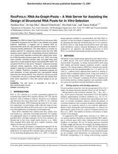 R P : RNA-As-Graph-Pools – A Web Server for Assisting the In Vitro