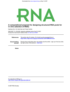 A computational proposal for designing structured RNA pools for
