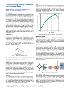 A Reference Design for High-Performance, Low-Cost Weigh Scales