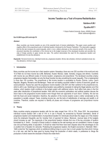 Income Taxation as a Tool of Income Redistribution Sabitova N.M.