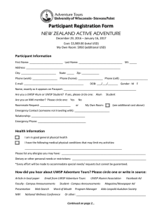 Participant Registration Form NEW ZEALAND ACTIVE ADVENTURE Participant Information