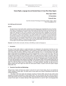 Human Rights, Language Use and Societal Abuse in Cross River... Mediterranean Journal of Social Sciences Mercy Ugot, Godwin C.S Iwuchukwu