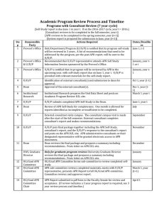 Academic Program Review Process and Timeline