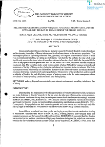 THIS PAPER NOT TO BE CITED WITHOUT ICES C.M. 1996 PAPER