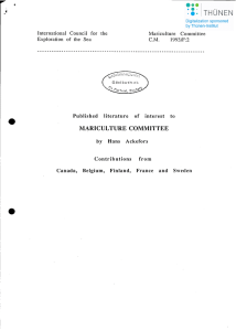 • MARICULTURE COMMITTEE Published literature