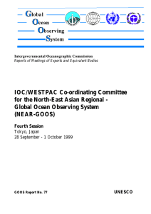 IOC/WESTPAC Co-ordinating Committee for the North-East Asian Regional - (NEAR-GOOS)