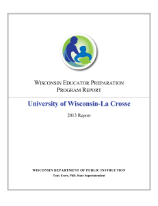 University of Wisconsin-La Crosse W E P