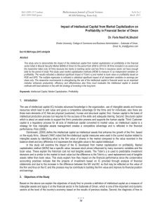 Impact of Intellectual Capital from Market Capitalization on