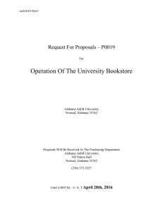 Operation Of The University Bookstore  Request For Proposals – P0019