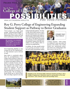 POSSIBILITIES College of Engineering Roy G. Perry College of Engineering Expanding