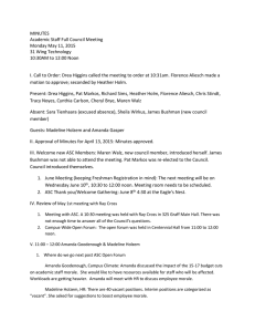 MINUTES  Academic Staff Full Council Meeting Monday May 11, 2015