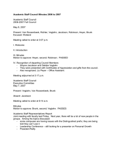 Academic Staff Council Minutes 2006 to 2007  Academic Staff Council