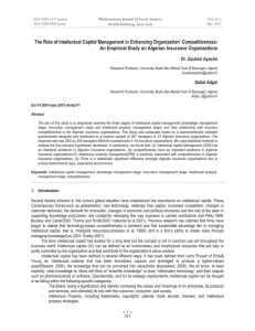 The Role of Intellectual Capital Management in Enhancing Organization’ Competitiveness: