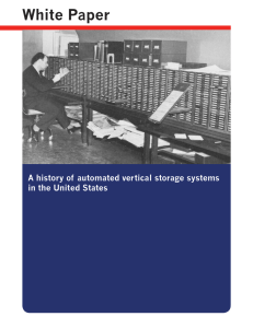 White Paper A history of automated vertical storage systems