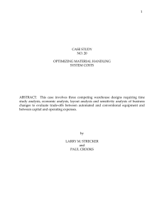 1 CASE STUDY NO. 20 OPTIMIZING MATERIAL HANDLING