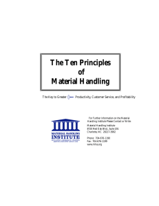 The Ten Principles of Material Handling