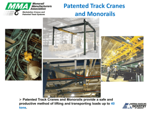 Patented Track Cranes and Monorails