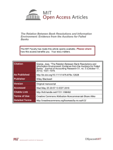 The Relation Between Bank Resolutions and Information