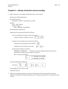 Chapter 8 — Entropy Production and Accounting