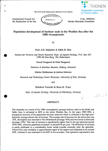 . 0/ Population development of harbour seals in the Wadden Sea after... 1988 virusepizootie