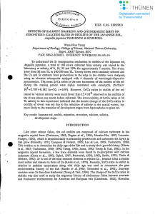ICES C.1\I. 1995/1\1:3 EFFECTS OF SALINITY GRADIENf M'D ONTOGENETIC SlnFT ON