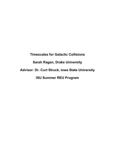 Timescales for Galactic Collisions Sarah Ragan, Drake University
