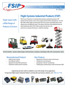 FSIP Flight Systems Industrial Products (FSIP) Flight Systems Industrial Products Single Source with
