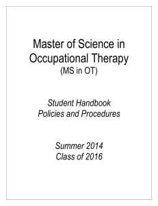Master of Science in Occupational Therapy (MS in OT)