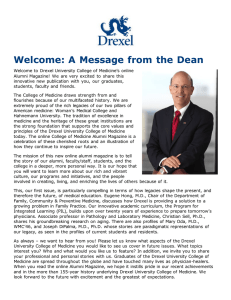 Welcome: A Message from the Dean