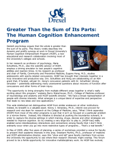 Greater Than the Sum of Its Parts: The Human Cognition Enhancement Program
