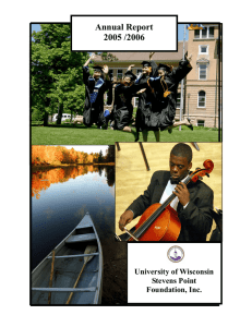 Annual Report 2005 /2006 University of Wisconsin Stevens Point