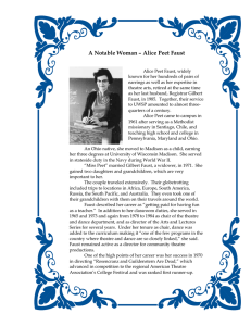A Notable Woman – Alice Peet Faust