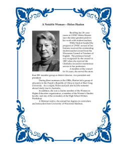 A Notable Woman – Helen Heaton
