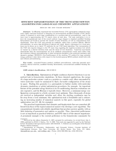 EFFICIENT IMPLEMENTATION OF THE TRUNCATED-NEWTON ALGORITHM FOR LARGE-SCALE CHEMISTRY APPLICATIONS