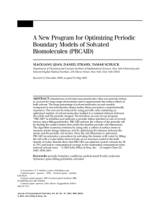 A New Program for Optimizing Periodic Boundary Models of Solvated Biomolecules (PBCAID)
