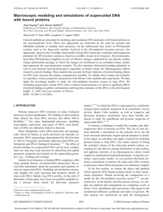 Macroscopic modeling and simulations of supercoiled DNA with bound proteins Jing Huang