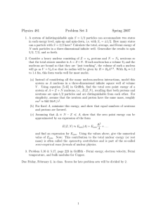 Physics 481 Problem Set 3 Spring 2007