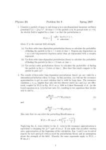 Physics 481 Problem Set 9 Spring 2007