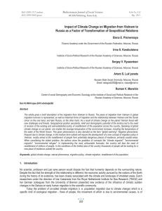 Impact of Climate Change on Migration from Vietnam to