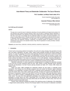Actor-Network Theory and Stakeholder Collaboration: The Case of Slovenia