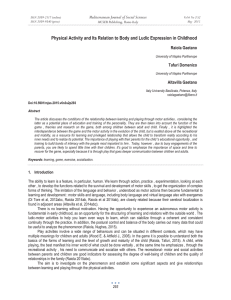 Physical Activity and Its Relation to Body and Ludic Expression... Mediterranean Journal of Social Sciences Raiola Gaetano Tafuri Domenico