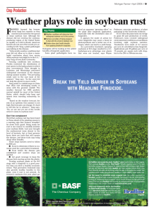 Weather plays role in soybean rust F