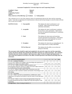 Internship Assessment Instrument – AQTS Summative Rubric #9