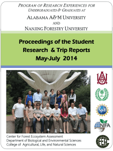 Proceedings of the Student Research  &amp; Trip Reports May-July  2014 A